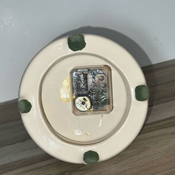 Vintage Angel Music Box Plays Gather At The River White God Loves You Inscribed - Picture 15 of 15